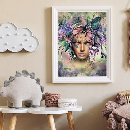 Girl - Full Round Drill Diamond Painting 50*60CM