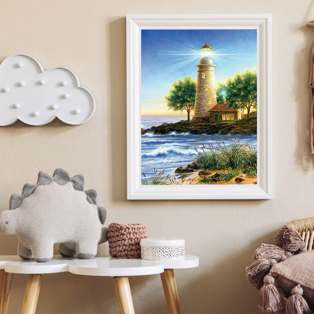 Lighthouse - Full Round Drill Diamond Painting 50*60CM