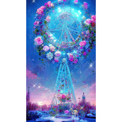 Flower Ferris Wheel - Full Round Drill Diamond Painting 40*70CM