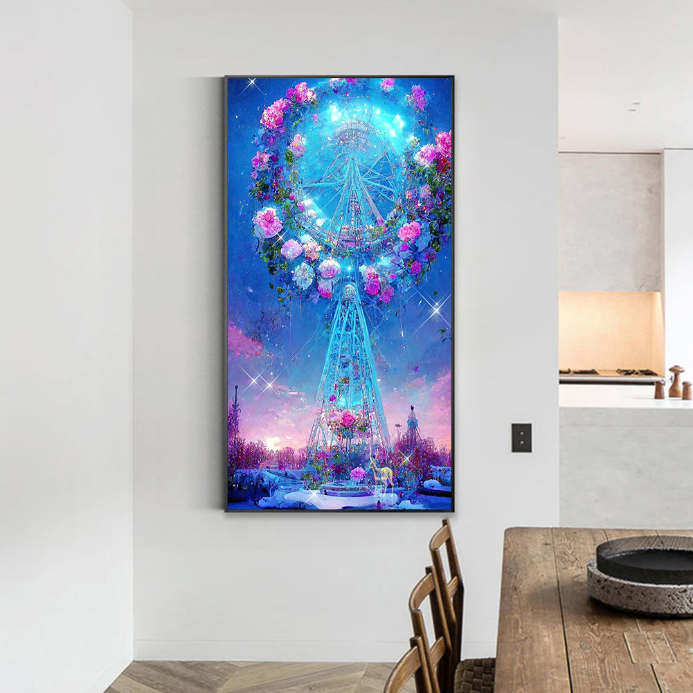 Flower Ferris Wheel - Full Round Drill Diamond Painting 40*70CM