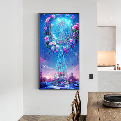 Flower Ferris Wheel - Full Round Drill Diamond Painting 40*70CM