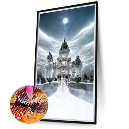 Fantasy White Palace 40*70CM(Canvas) Full Square Drill Diamond Painting