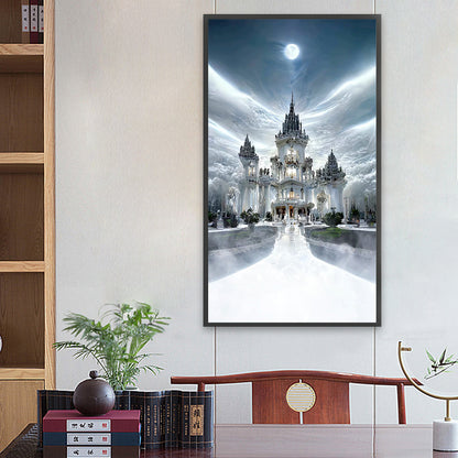 Fantasy White Palace 40*70CM(Canvas) Full Square Drill Diamond Painting