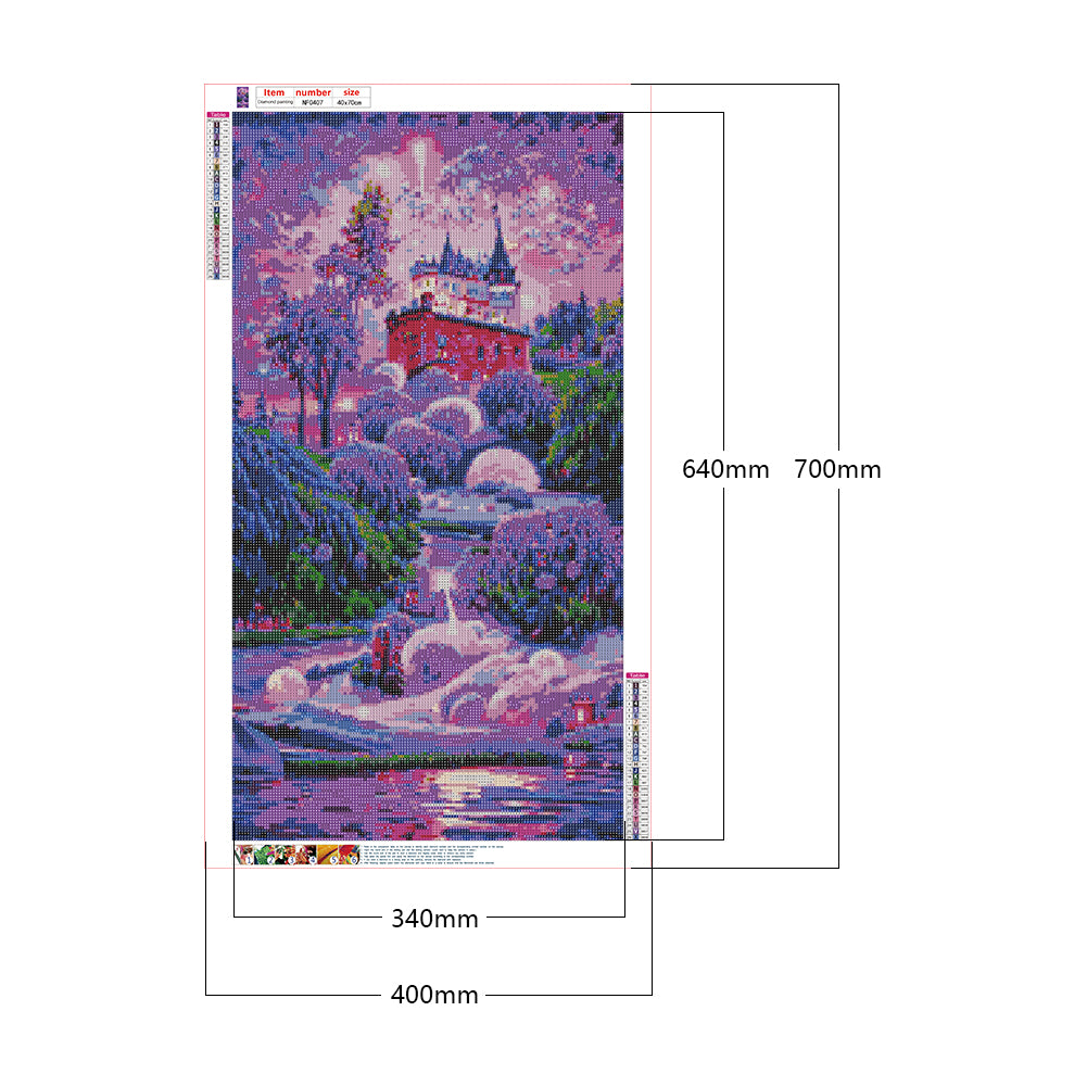 Purple Lavender Manor 40*70CM(Canvas) Full Square Drill Diamond Painting