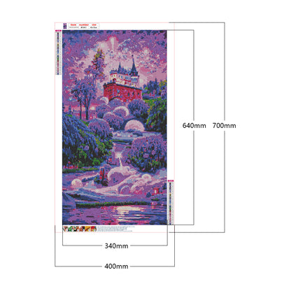 Purple Lavender Manor 40*70CM(Canvas) Full Square Drill Diamond Painting