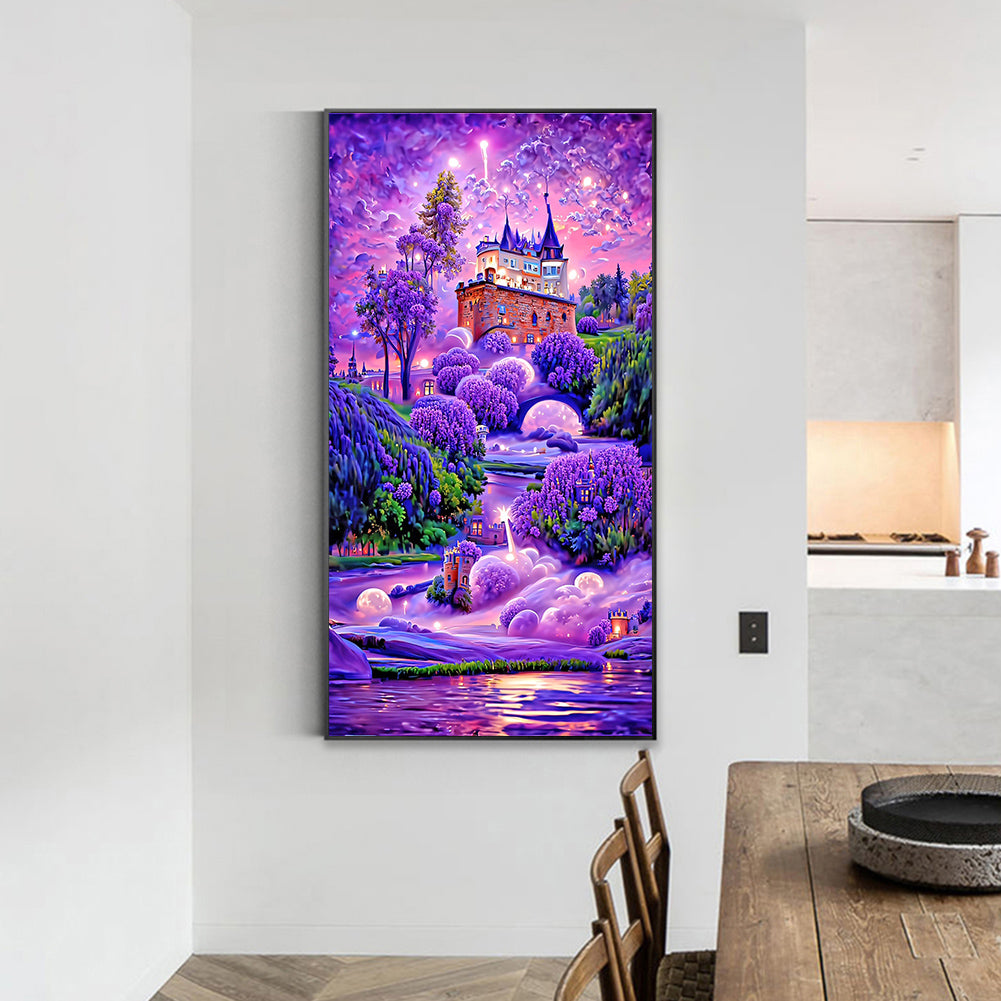 Purple Lavender Manor 40*70CM(Canvas) Full Square Drill Diamond Painting