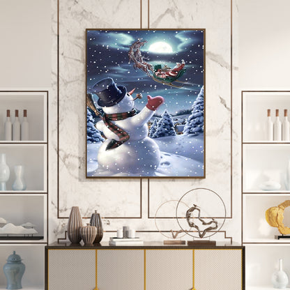 Snowman - Full Square Drill Diamond Painting 40*50CM