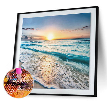 Beach Sunrise - Full Square Drill Diamond Painting 50*50CM