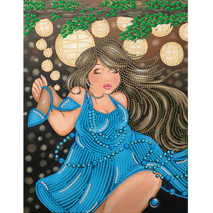 Beautiful Fat Woman - Special Shaped Drill Diamond Painting 30*40CM
