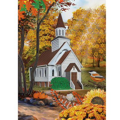 Church 30*40CM(Canvas) Special Shaped Drill Diamond Painting