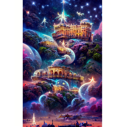 Fantasy Castle - Full Round Drill Diamond Painting 40*60CM