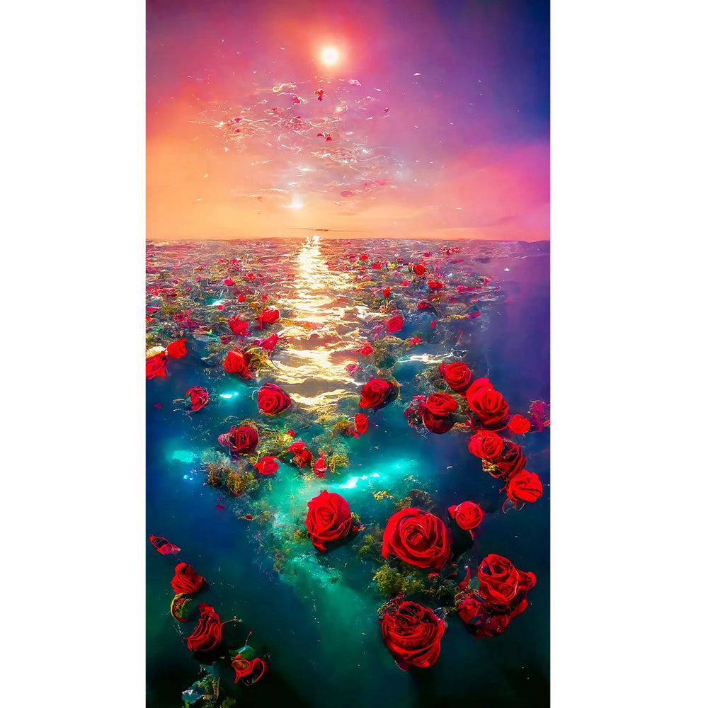 Dreamy Sea Of ??Roses 40*60CM(Canvas) Full Round Drill Diamond Painting