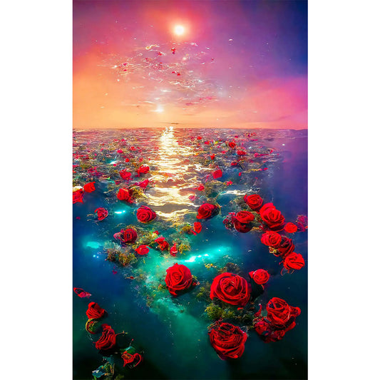 Dreamy Sea Of Roses - Full Round Drill Diamond Painting 40*60CM