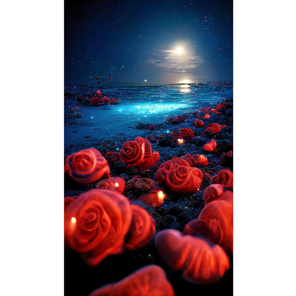 Dreamy Sea Of ??Roses 40*60CM(Canvas) Full Round Drill Diamond Painting