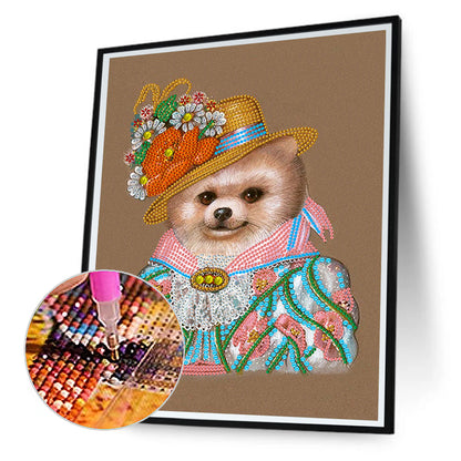 Elegant Noble Dog 30*40CM(Canvas) Special Shaped Drill Diamond Painting