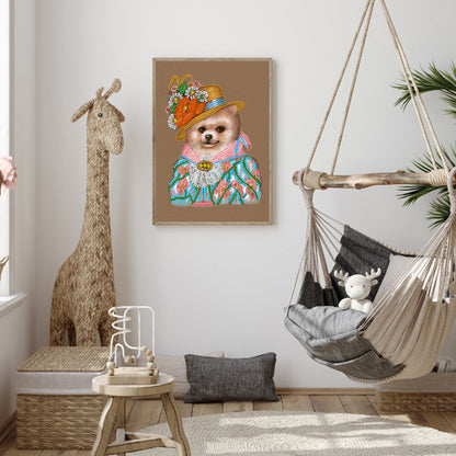 Elegant Noble Dog - Special Shaped Drill Diamond Painting 30*40CM