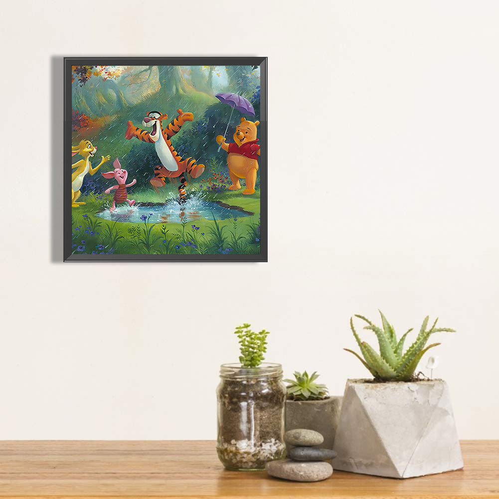 Winnie The Pooh And Tigger 40*40CM(Canvas) Full Round Drill Diamond Painting
