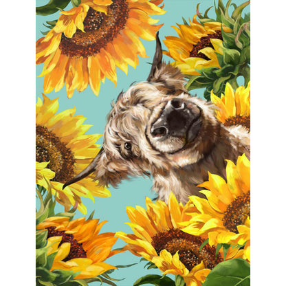 Sunflower Yak 30*40CM(Canvas) Full Square Drill Diamond Painting