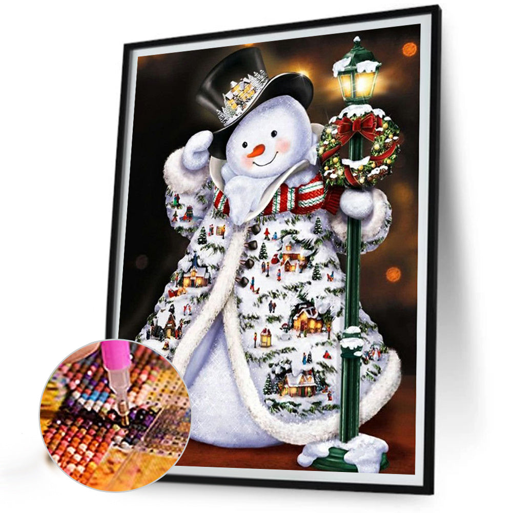 Cartoon Snowman 30*40CM(Canvas) Full Square Drill Diamond Painting