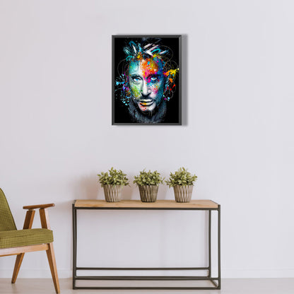 Rock Singer Johnny - Full Round Drill Diamond Painting 30*40CM