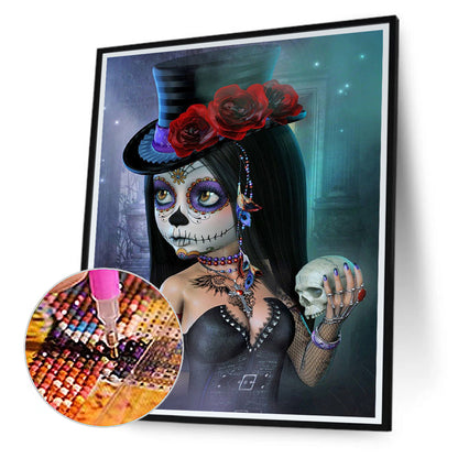 Heavy Makeup Woman - Full Round Drill Diamond Painting 40*50CM