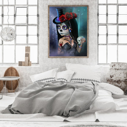 Heavy Makeup Woman - Full Round Drill Diamond Painting 40*50CM