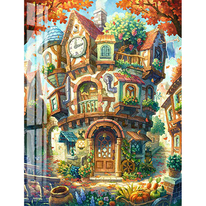Abstract Castle - Full Round Drill Diamond Painting 40*50CM