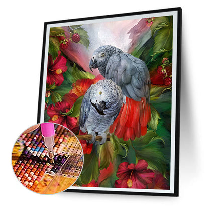 Parrot - Full Round Drill Diamond Painting 40*50CM