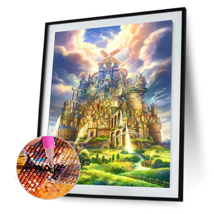 Fantasy Castle - Full Round Drill Diamond Painting 30*40CM