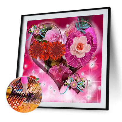 Love Rose - Special Shaped Drill Diamond Painting 30*30CM