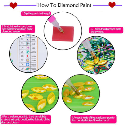 Love Rose 30*30CM(Canvas) Special Shaped Drill Diamond Painting