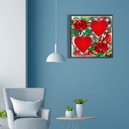 Love Rose - Special Shaped Drill Diamond Painting 30*30CM