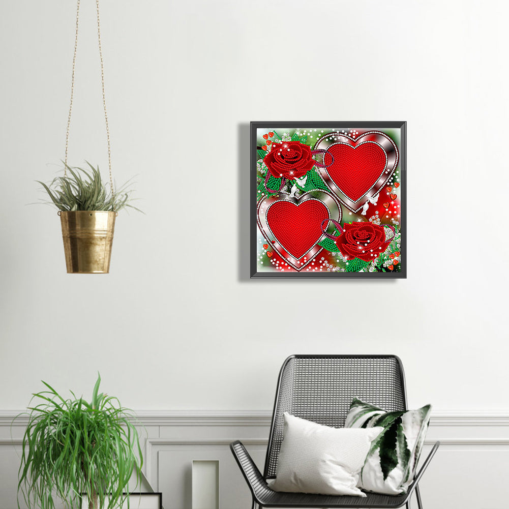 Love Rose - Special Shaped Drill Diamond Painting 30*30CM