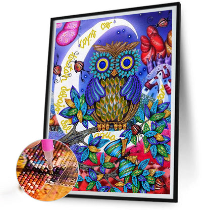 Owl - Special Shaped Drill Diamond Painting 30*40CM