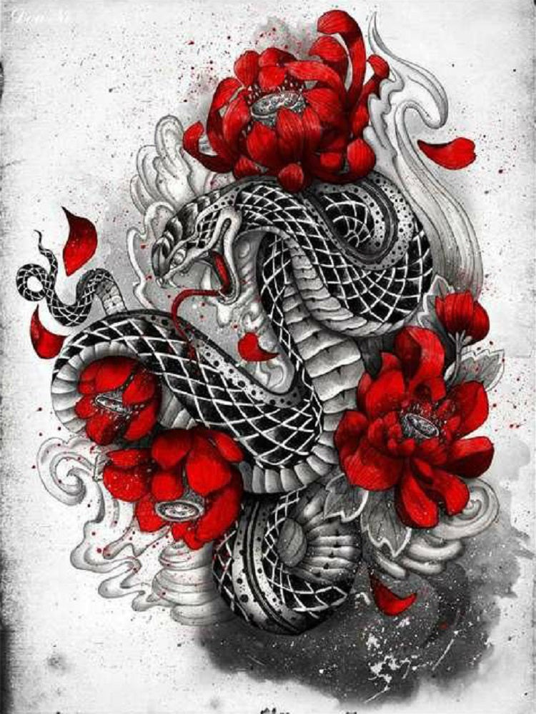Snake 30*40CM(Canvas) Full Round Drill Diamond Painting
