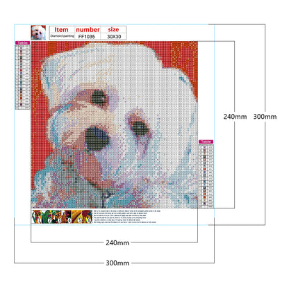 Bichon Puppy - Full Square Drill Diamond Painting 30*30CM