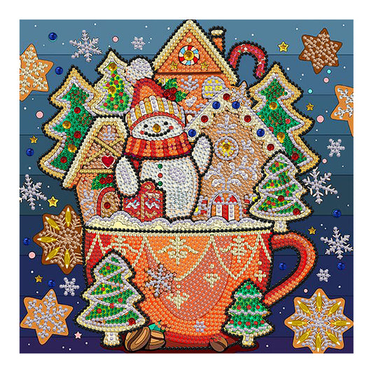 Christmas Refreshment 30*30CM(Canvas) Special Shaped Drill Diamond Painting