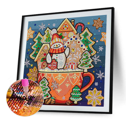 Christmas Refreshment 30*30CM(Canvas) Special Shaped Drill Diamond Painting