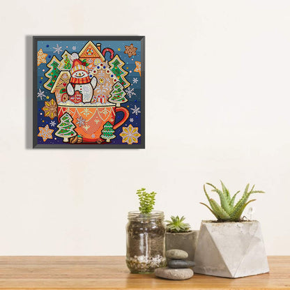 Christmas Refreshment 30*30CM(Canvas) Special Shaped Drill Diamond Painting