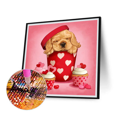 Valentine Hound - Full Round Drill Diamond Painting 30*30CM