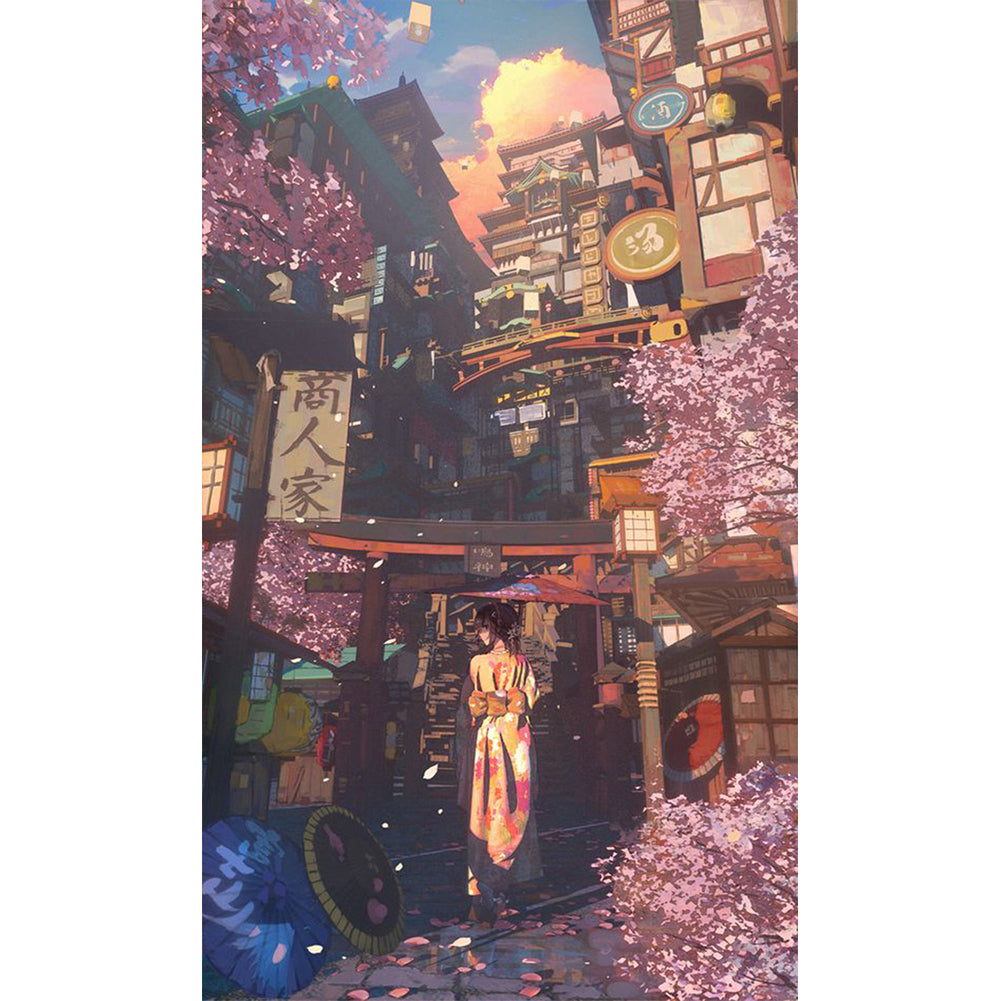 Beautiful Anime Girl - Full Round Drill Diamond Painting 30*70CM