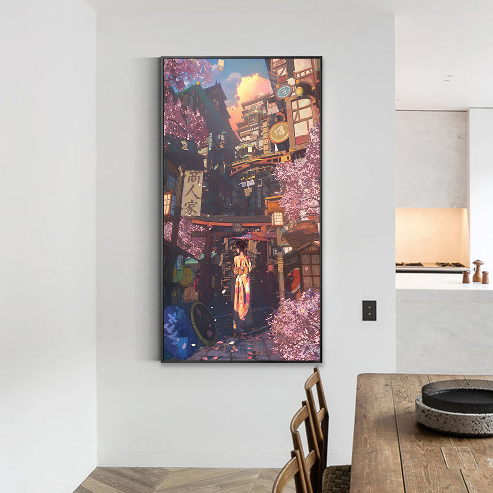 Beautiful Anime Girl - Full Round Drill Diamond Painting 30*70CM