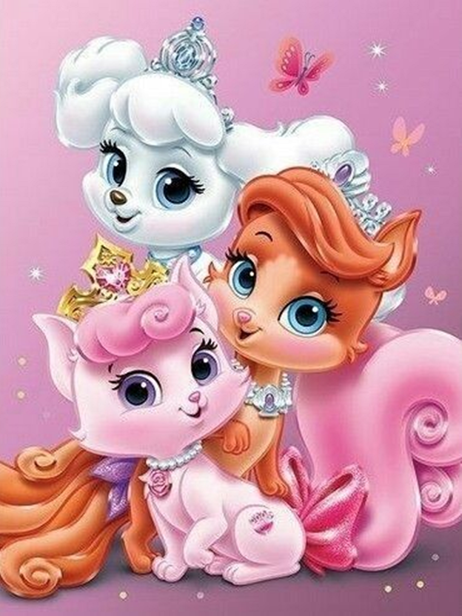 Disney Princess Puppy 30*40CM(Canvas) Full Round Drill Diamond Painting