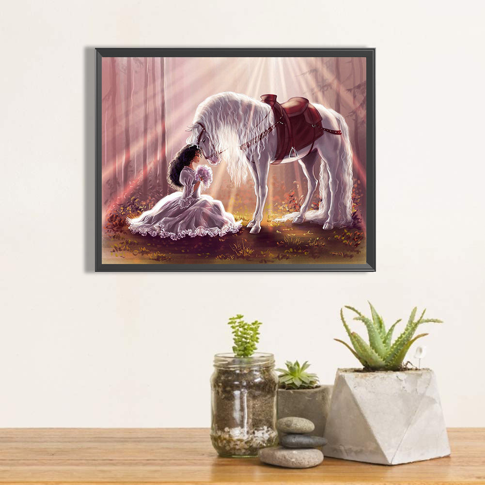 Oil Painting Aristocratic Lady - Full Round Drill Diamond Painting 50*40CM