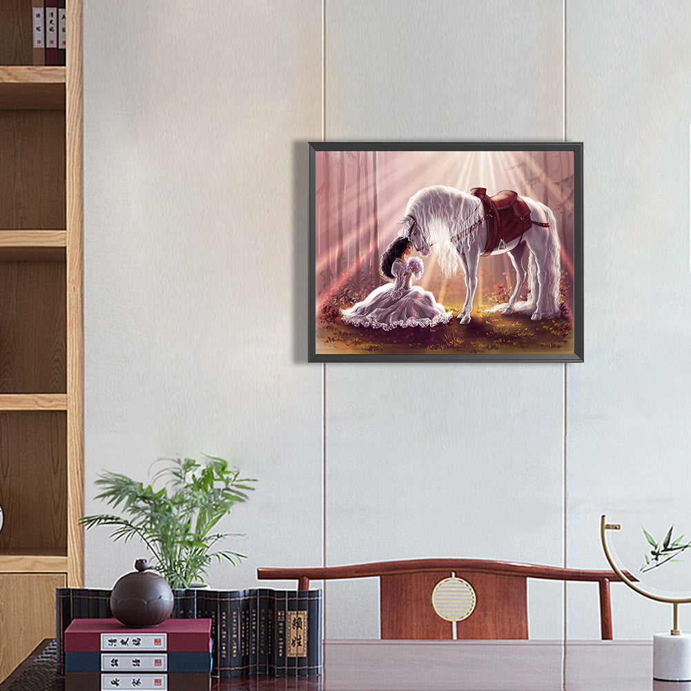 Oil Painting Aristocratic Lady - Full Round Drill Diamond Painting 50*40CM