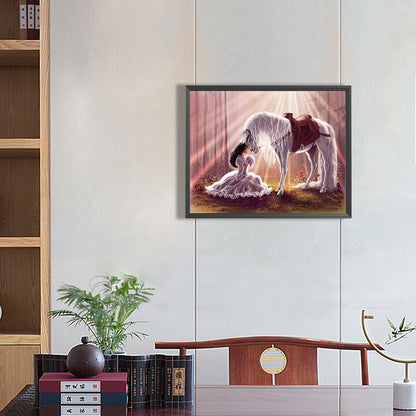 Oil Painting Aristocratic Lady - Full Round Drill Diamond Painting 50*40CM