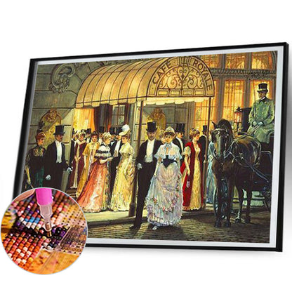 Oil Painting Aristocratic Lady - Full Round Drill Diamond Painting 50*40CM