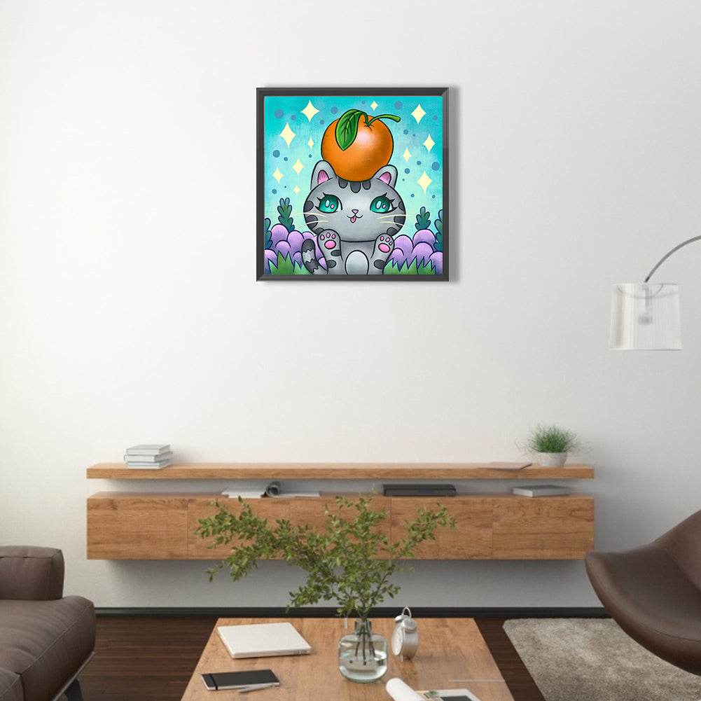 Illustration Kitten - Full Round Drill Diamond Painting 40*40CM