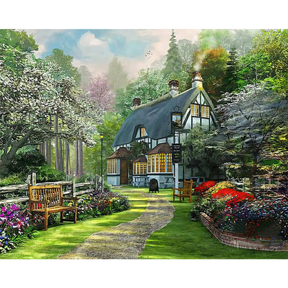 Village Houses - Full Round Drill Diamond Painting 50*40CM