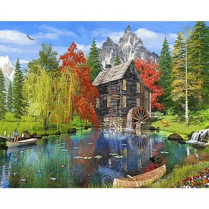 Village Houses - Full Round Drill Diamond Painting 50*40CM